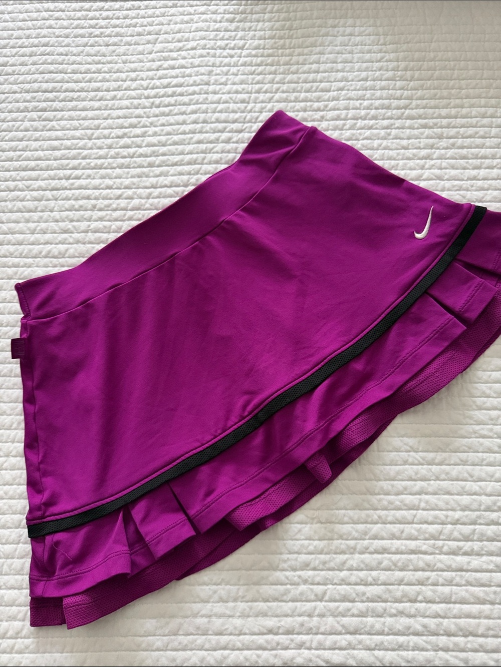Nike Fuchsia Athletic Pleated Tennis Skirt with Black Trim